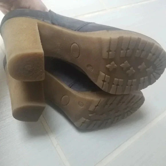 BROWNS blue lace up ankle booties tan 39 - Picture 6 of 10